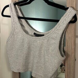 Grey Cropped Tank Top